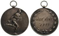medal -nagroda za bieg 1927 Lwów, biały metal ok