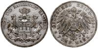 5 marek 1904 J, Hamburg, moneta czyszczona, AKS 