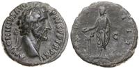 as 147-148, Rzym, Aw: Głowa cesarza w wieńcu lau