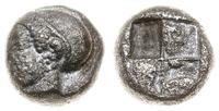 diobol 510–494 pne, Aw: Głowa kobiety w lewo, w 