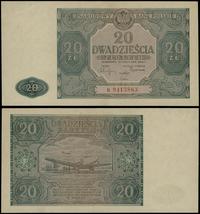 20 złotych 15.05.1946, seria B, numeracja 941388