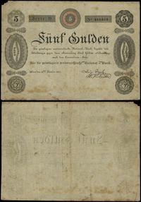 5 guldenów 23.01.1825, seria D, numeracja 414508