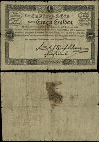1 gulden 1.03.1811, złamania, prześwity papieru,