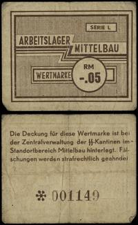 Arbeitslager Mittelbau, Nordhausen, bon na 0.05 marki, (1943–1945)