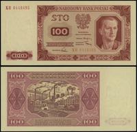 100 złotych 1.07.1948, seria KR, numeracja 04484