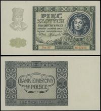5 złotych 1.08.1941, seria AF, numeracja 0763650