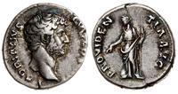 denar 134–138, Rzym, Aw: Głowa cesarza w prawo i
