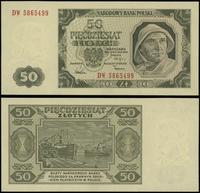 50 złotych 1.07.1948, seria DW, numeracja 586549