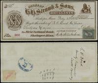 Stany Zjednoczone Ameryki (USA), czek bankowy na 36 dolarów i 41 centów, 28.07.1881