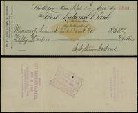 czek bankowy na 50 dolarów 1900, numeracja 3593,