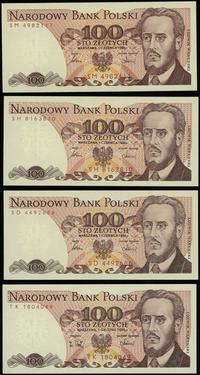 Polska, zestaw 12 banknotów o nominale 100 złotych, 1.06.1986 i 1.12.1988