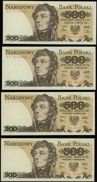 Polska, zestaw 8 banknotów o nominale 500 złotych, 1.06.1982