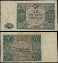 20 złotych 15.05.1946, seria D, numeracja 799236