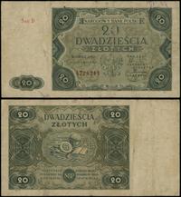 20 złotych 15.07.1947, seria D, numeracja 472621