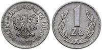 1 złoty 1957, Warszawa, aluminium, rzadkie, Parc