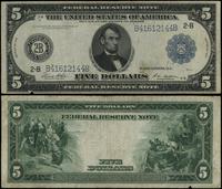 5 dolarów 1914, seria B41612144B, niebieska piec