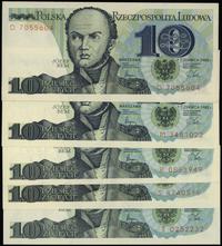 Polska, 5 x 10 złotych, 1.06.1982