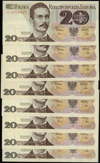 13 x 20 złotych 1.06.1982, serie A, B, D, G, H, 
