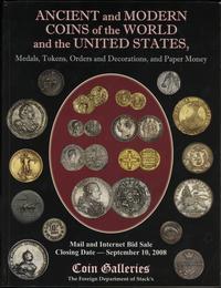 literatura numizmatyczna, katalog aukcyjny Coin Galleries, 10.09.2008