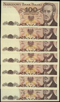 7 x 100 złotych 1.06.1986 i 1.12.1988, serie SC,