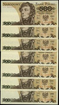 500 złotych 1.06.1982, serie CZ, EE, EG, EH, EL,