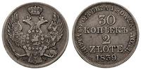 30 kopiejek = 2 złote 1839, Warszawa, delikatna 