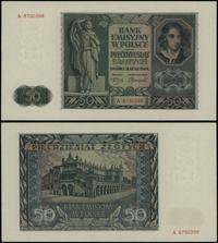 50 złotych 1.08.1941, seria A 8750398, minimalne
