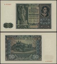 50 złotych 1.08.1941, seria A 8750827, minimalne