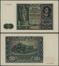 50 złotych 1.08.1941, seria A 8750838, minimalne