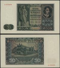 50 złotych 1.08.1941, seria A 8750834, minimalne