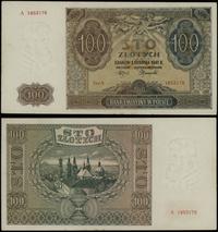 100 złotych 1.08.1941, seria A 1853178, drobne z