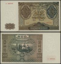 100 złotych 1.08.1941, seria A 1853165, minimaln