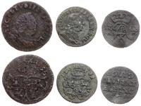zestaw 3 monet, w skład zestawu wchodzi grosz 17