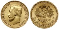 10 rubli 1900 (Ф•З), Petersburg, złoto, 8.60 g, 