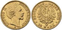 20 marek 1876/D, Monachium, złoto, 7.95 g