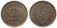 1 złoty 1949, Kremnica, miedzionikiel, piękny eg