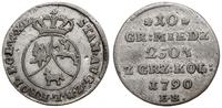 10 groszy miedziane 1790 EB, Warszawa, odmiana b