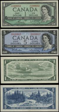 Kanada, zestaw: 1 i 5 dolarów, 1954