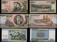 Korea Północna, zestaw 6 banknotów, 1992–2005