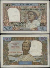 50 franków = 10 ariary 1969, seria O11, numeracj