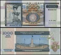 1.000 franków 1.05.2006, seria BU, numeracja 998