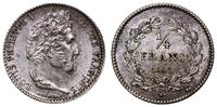 1/4 franka 1845 B, Rouen, srebro próby '900', pi