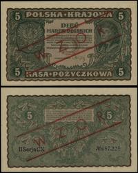 5 marek polskich 23.08.1919, seria II-CX, numera