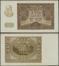 100 złotych 1.03.1940, seria E, numeracja 078165