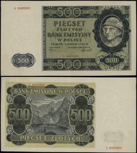 500 złotych 1.03.1940, seria A, numeracja 846596