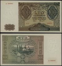 100 złotych 1.08.1941, seria A, numeracja 735939