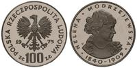 100 złotych 1975, Warszawa, Helena Modrzejewska,