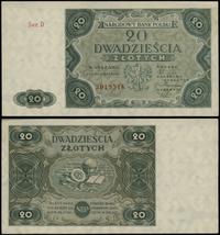 20 złotych 15.07.1947, seria D, numeracja 301951