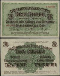 3 ruble 17.04.1916, Poznań, seria G, numeracja 9