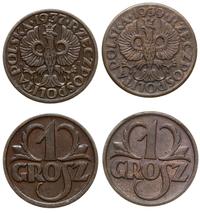 Polska, zestaw: 2 x 1 grosz, 1937 i 1939